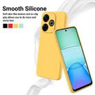 For Redmi 13x 4G Solid Color Liquid Silicone Dropproof Full Coverage Phone Case(Yellow) - 3