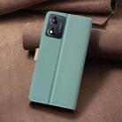 For Motorola Moto E13 4G Color Matching RFID Anti-theft Leather Phone Case(Green) - 3