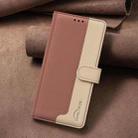 For Motorola Moto E13 4G Color Matching RFID Anti-theft Leather Phone Case(Brown) - 2