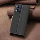 For Motorola Moto E13 4G Color Matching RFID Anti-theft Leather Phone Case(Black) - 3