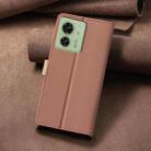 For Motorola Edge 40 5G Color Matching RFID Anti-theft Leather Phone Case(Brown) - 3