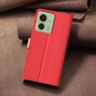 For Motorola Edge 40 5G Color Matching RFID Anti-theft Leather Phone Case(Red) - 3