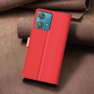 For Motorola Edge 40 Neo Color Matching RFID Anti-theft Leather Phone Case(Red) - 3