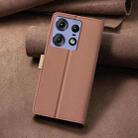 For Motorola Edge 50 Pro 5G Color Matching RFID Anti-theft Leather Phone Case(Brown) - 3