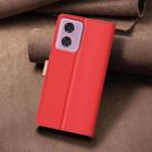 For Motorola Moto G04 / G24 / E14 Color Matching RFID Anti-theft Leather Phone Case(Red) - 3