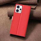 For Motorola Moto G13 4G / G23 4G / G53 5G Color Matching RFID Anti-theft Leather Phone Case(Red) - 3