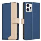 For Motorola Moto G13 4G / G23 4G / G53 5G Color Matching RFID Anti-theft Leather Phone Case(Blue) - 1