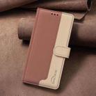 For Motorola Moto G34 5G Color Matching RFID Anti-theft Leather Phone Case(Brown) - 2