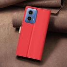 For Motorola Moto G34 5G Color Matching RFID Anti-theft Leather Phone Case(Red) - 3