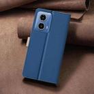 For Motorola Moto G34 5G Color Matching RFID Anti-theft Leather Phone Case(Blue) - 3