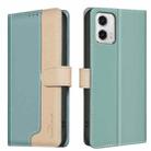 For Motorola Moto G73 5G Color Matching RFID Anti-theft Leather Phone Case(Green) - 1