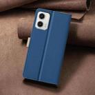 For Motorola Moto G73 5G Color Matching RFID Anti-theft Leather Phone Case(Blue) - 3