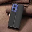For Motorola Moto G85 Color Matching RFID Anti-theft Leather Phone Case(Black) - 3