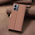 For Motorola Moto G54 5G EU Version Color Matching RFID Anti-theft Leather Phone Case(Brown) - 3