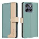 For Motorola Edge 50 Neo Color Matching RFID Anti-theft Leather Phone Case(Green) - 1