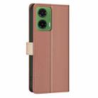 For Motorola Moto G35 Color Matching RFID Anti-theft Leather Phone Case(Brown) - 3