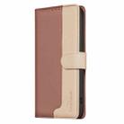 For Motorola Moto G55 Color Matching RFID Anti-theft Leather Phone Case(Brown) - 2