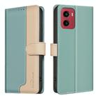 For Motorola Moto G05 Color Matching RFID Anti-theft Leather Phone Case(Green) - 1