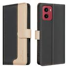 For Motorola Moto G05 Color Matching RFID Anti-theft Leather Phone Case(Black) - 1