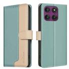 For Motorola Edge 60 Pro Color Matching RFID Anti-theft Leather Phone Case(Green) - 1