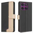 For Motorola Edge 60 Pro Color Matching RFID Anti-theft Leather Phone Case(Black) - 1