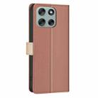 For Motorola Moto G56 5G Color Matching RFID Anti-theft Leather Phone Case(Brown) - 3