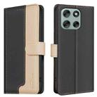 For Motorola Moto G56 5G Color Matching RFID Anti-theft Leather Phone Case(Black) - 1