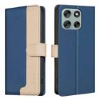 For Motorola Moto G56 5G Color Matching RFID Anti-theft Leather Phone Case(Blue) - 1