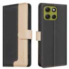 For Motorola Moto G86 5G Color Matching RFID Anti-theft Leather Phone Case(Black) - 1