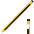 For Apple Pencil 2 / Pencil Pro Colorful Pencil Style Stylus Silicone Protective Case(Yellow Black) - 1
