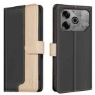 For Tecno Pova 6 / 6 Pro Color Matching RFID Anti-theft Leather Phone Case(Black) - 1