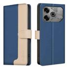 For Tecno Pova 6 / 6 Pro Color Matching RFID Anti-theft Leather Phone Case(Blue) - 1