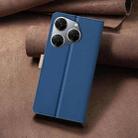 For Tecno Spark 20 Pro Color Matching RFID Anti-theft Leather Phone Case(Blue) - 3