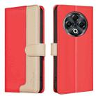 For Tecno Spark 30 4G Color Matching RFID Anti-theft Leather Phone Case(Red) - 1