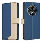 For Tecno Spark 30 4G Color Matching RFID Anti-theft Leather Phone Case(Blue) - 1