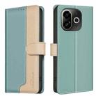 For Tecno POP 9 5G / Spark 30C 5G Color Matching RFID Anti-theft Leather Phone Case(Green) - 1