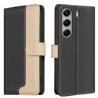 For Tecno Camon 40 Color Matching RFID Anti-theft Leather Phone Case(Black) - 1