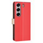 For Tecno Camon 40 Color Matching RFID Anti-theft Leather Phone Case(Red) - 3