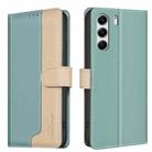 For Tecno Camon 40 Pro 4G Color Matching RFID Anti-theft Leather Phone Case(Green) - 1