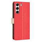 For Tecno Camon 40 Pro 4G Color Matching RFID Anti-theft Leather Phone Case(Red) - 3