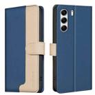 For Tecno Camon 40 Pro 4G Color Matching RFID Anti-theft Leather Phone Case(Blue) - 1
