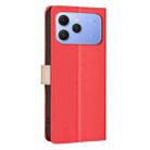 For Tecno Spark 40 4G Color Matching RFID Anti-theft Leather Phone Case(Red) - 3