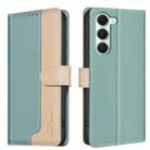 For Tecno Spark 40 Pro 4G Color Matching RFID Anti-theft Leather Phone Case(Green) - 1