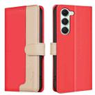For Tecno Spark 40 Pro 4G Color Matching RFID Anti-theft Leather Phone Case(Red) - 1
