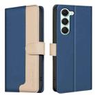 For Tecno Spark 40 Pro 4G Color Matching RFID Anti-theft Leather Phone Case(Blue) - 1