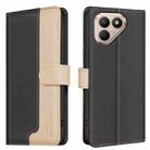 For Tecno Pova 7 Ultra 5G Color Matching RFID Anti-theft Leather Phone Case(Black) - 1
