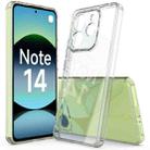 For Redmi Note 14 5G Global Scratchproof Acrylic TPU Phone Case(Transparent) - 1