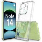 For Redmi Note 14 4G 164.84mm Scratchproof Acrylic TPU Phone Case(Transparent) - 1