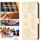 For Samsung Galaxy S24 FE 5G Four-leaf Embossed Leather Phone Case(Gold) - 3