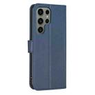 For Samsung Galaxy S25 Ultra 5G Four-leaf Embossed Leather Phone Case(Blue) - 3